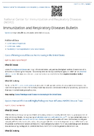 Immunization and Respiratory Diseases Bulletin