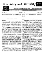 Morbidity and Mortality Weekly Report Vol 1 No 15 April 18 1952
