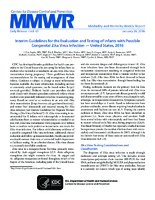 Interim Guidelines for the Evaluation and Testing of Infants with Possible Congenital Zika Virus Infection  United States 2016