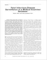 Fatal Infectious Disease Surveillance in a Medical Examiner Database1