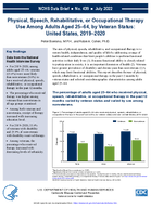 Physical Speech Rehabilitative or Occupational Therapy Use Among Adults Aged 2564 by Veteran Status United States 20192020