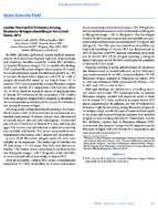 Update Vitamin B12 Deficiency Among Bhutanese Refugees Resettling in the United States 2012