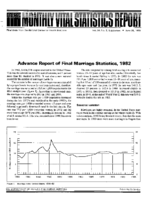 Advance report of final marriage statistics 1982