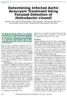 Determining Infected Aortic Aneurysm Treatment Using Focused Detection of Helicobacter cinaedi