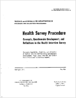 Health Survey Procedure Concepts Questionnaire Development and Definitions in the Health Interview Survey