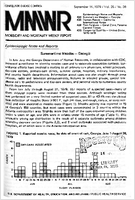 Morbidity and Mortality Weekly Report MMWR September 14 1979  Vol 28  No 36