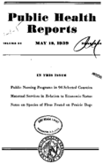 Public Health Reports  v 54 no 20  cover