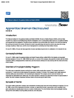Apprentice Lineman Electrocuted FACE 8825 FACE 8825