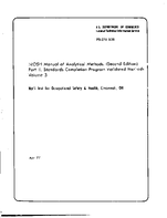 NIOSH Manual of Analytical Methods NMAM Second Edition Part II Standards Completion Program Validated Methods Volume 3 1977