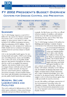 FY 2002 Presidents Budget Overview Centers for Disease Control and Prevention Functional Budget