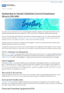 September is Dental Infection Control Awareness Month DICAM