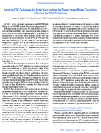 Interim CDC Guidance for Polio Vaccination for Travel to and from Countries Affected by Wild Poliovirus