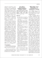 West Nile Virus Antibodies in Colombian Horses