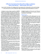 A Plan for Community EventBased Surveillance to Reduce Ebola Transmission  Sierra Leone 20142015