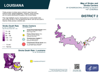 LA Congressional District 02 Stroke and Stroke Centers Map 119th Congress