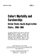 Cohort Mortality and Survivorship United States Deathregistration States 19001968