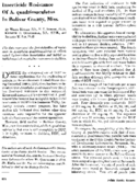 Insecticide resistance of A quadrimaculatus in Bolivar County Miss