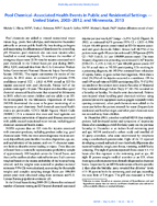 Pool ChemicalAssociated Health Events in Public and Residential Settings  United States 20032012 and Minnesota 2013