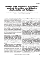 Human Milk Secretory Antibodies against Attaching and Effacing Escherichia coli Antigens