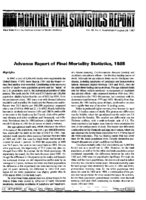Advance report of final mortality statistics 1985