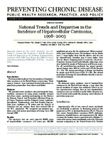 National Trends and Disparities in the Incidence of Hepatocellular Carcinoma 19982003
