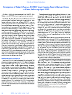 Emergence of Avian Influenza AH7N9 Virus Causing Severe Human Illness  China FebruaryApril 2013