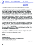 Advance Letter From the Director National Center for Immunization and Respiratory Diseases