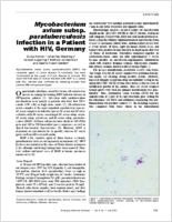Mycobacterium avium subsp paratuberculosis Infection in a Patient with HIV Germany