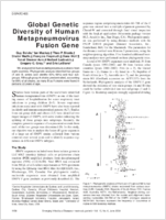 Global Genetic Diversity of Human Metapneumovirus Fusion Gene