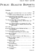 Public Health Report  v 68 no 4  table of contents