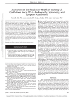 Assessment of the Respiratory Health of Working US Coal Miners Since 2014  Radiography Spirometry and Symptom Assessments