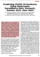 Predicting COVID19 Incidence Using Wastewater Surveillance Data Denmark October 2021June 2022