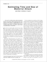 Estimating Time and Size of Bioterror Attack