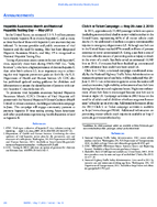 MMWR Announcements Hepatitis Awareness Month and National Hepatitis Testing Day  May 2013