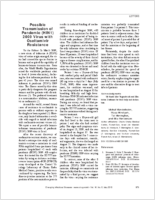 Possible Transmission of Pandemic HIN1 2009 Virus with Oseltamivir Resistance