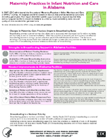 Maternity Practices in Infant Nutrition and Care mPINC in Alabama 2010
