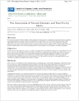 The Association of Natural Elements and Trail Use by Adults