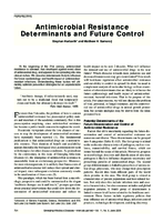 Antimicrobial Resistance Determinants and Future Control