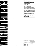 The National Ambulatory Medical Care Survey United States 1979 Summary