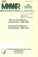 Morbidity and Mortality Weekly Report MMWR CDC Surveillance Summaries December 11 1992  Vol 41  No SS8