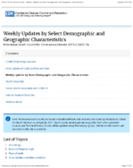 Weekly Updates By Select Demographic And Geographic Characteristics Provisional Death Counts for Coronavirus Disease COVID19 20210428