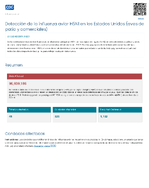 Deteccin de la influenza aviar H5N1 en los Estados Unidos aves de patio y comerciales