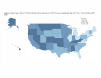 Supplementary Figure Rate of PastYear Methamphetamine Use Per 1000 Persons Among Adults Age 18 Years  United States 20172018