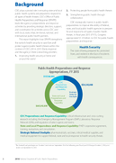 2016 Public Health Preparedness Report Background