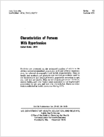 Characteristics of persons with hypertension United States 1974
