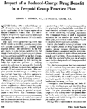 Impact Of A ReducedCharge Drug Benefit In A Prepaid Group Practice Plan