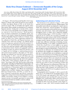Ebola Virus Disease Outbreak  Democratic Republic of the Congo August 2018November 2019