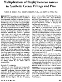 Multiplication of Staphylococcus aureus in synthetic cream fillings and pies