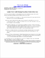 Update Public Health Message Regarding Florida Anthrax Case Monday October 08 2001 1210 EDT 1210 AM EDT