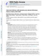 Advanced child tax credit payments and national child abuse hotline contacts 20192022